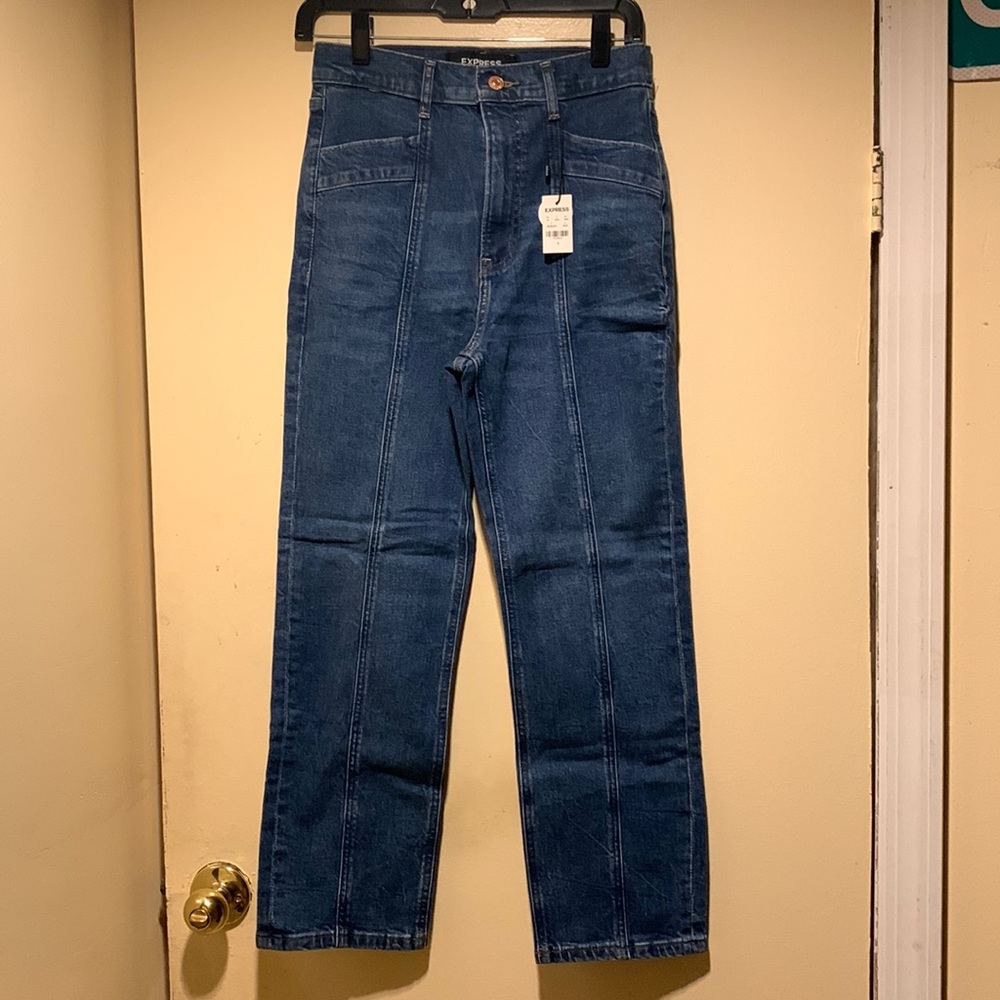 NWT HIGH RISE STRAIGHT LEG SZ 4/R EXPRESS PANTS
